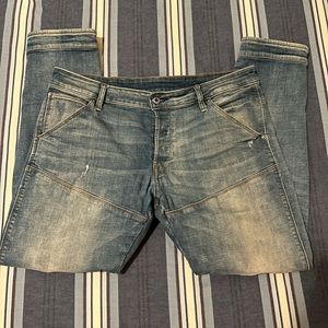 G-star 5620 3d denim with rips 34/30